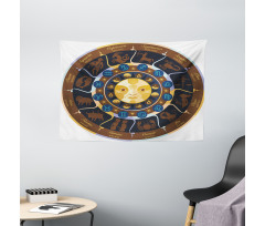 Aries Taurus Gemini Wide Tapestry
