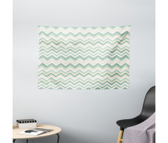 Blurry Abstract Zig Zag Wide Tapestry