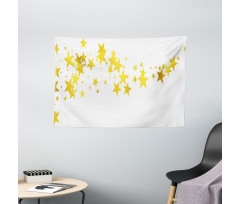Yellow Shade Modern Stars Wide Tapestry