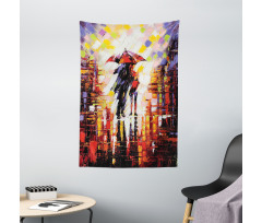 Romantic Painting Couple Tapestry