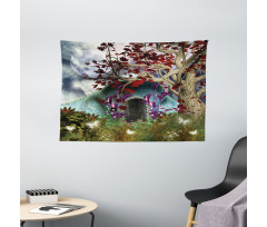 Mystical Tree Wide Tapestry