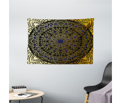 Lotus Inspired Design Wide Tapestry