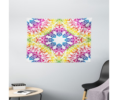 Abstract Lace Swirls Ivy Wide Tapestry