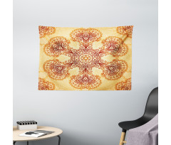 Oriental Vintage Ornaments Wide Tapestry