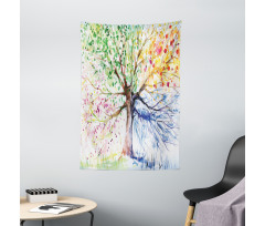4 Seasons Colorful Tapestry