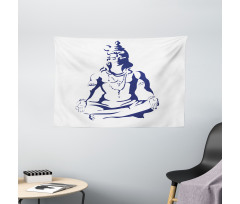 Lotus Position Wide Tapestry
