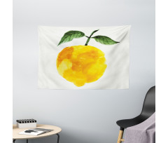 Watercolor Lemon Wide Tapestry