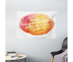 Motivational Grungy Art Wide Tapestry