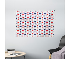Circles Squares Wide Tapestry