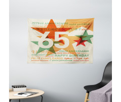 Birthday Languages Wide Tapestry