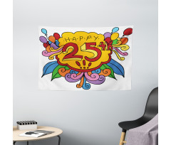 Floral Balloon Wide Tapestry