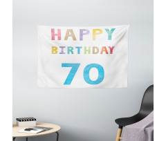 Abstract 70 Birthday Wide Tapestry