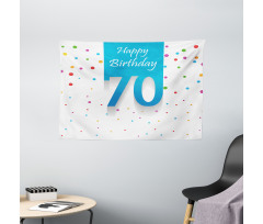 Dots Happy Birthday Wide Tapestry