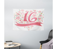Floral 16 Wide Tapestry