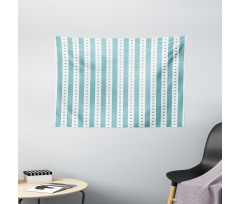 Retro Dots and Stripes Wide Tapestry