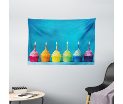 Cupcakes Party Food Wide Tapestry