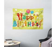 Ice Cream Candies Wide Tapestry