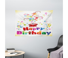 Surprise Gift Stars Wide Tapestry