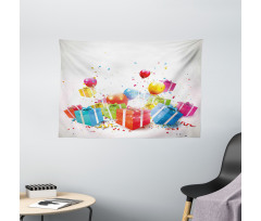 Surprise Boxes Balloon Wide Tapestry