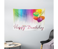 Balloon Greeting Candle Wide Tapestry