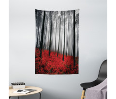 Mystical Foggy Woodland Tapestry