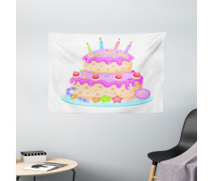 Candles and Candies Wide Tapestry