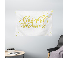 Bride Party Lettering Wide Tapestry