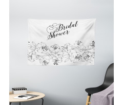 Bride Party Flowers Wide Tapestry