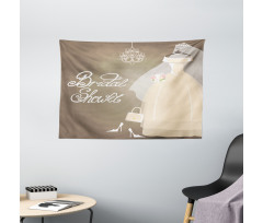 Love Bride Party Wide Tapestry