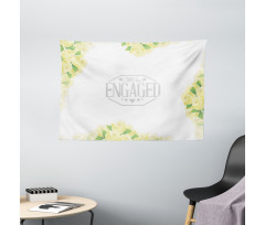 Roses and Leaves Wide Tapestry