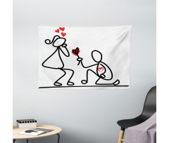 Wedding Proposal Wide Tapestry
