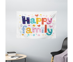 Happy Family Floral Wide Tapestry