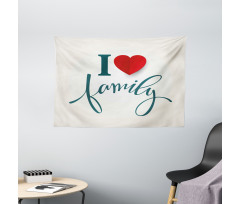 Love and Family Heart Wide Tapestry