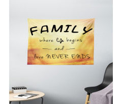 Message Family Wide Tapestry