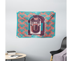 Retro Music Box Party Wide Tapestry