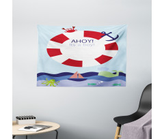 It's a Boy Maritime Wide Tapestry