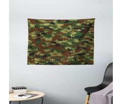 Grunge Graphic Camouflage Wide Tapestry