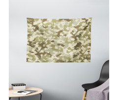 Camouflage Survival Theme Wide Tapestry