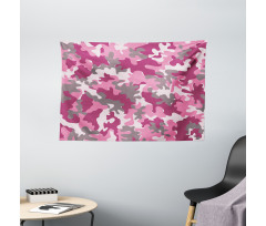 Feminine Camo Vibrant Wide Tapestry