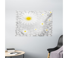Flowers Animal Dots Wide Tapestry