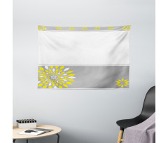 Border with Flowers Wide Tapestry