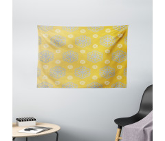 Bohemic Flowers Wide Tapestry