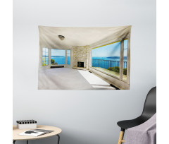 Ocean Nature Forest View Wide Tapestry