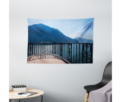 Island Mountain Ocean View Wide Tapestry