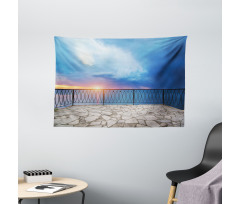 Balcony View Landscape Wide Tapestry