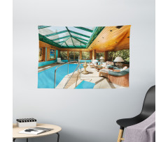 Large Indoor Pool Wide Tapestry
