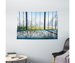 Skyscrapers City Scenery Wide Tapestry