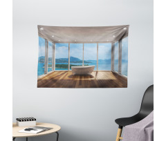 Bathtub and Islands Wide Tapestry