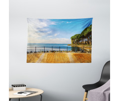Bolsena Lake Italy View Wide Tapestry