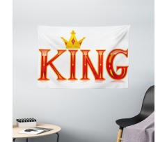 Capital Letter King Words Wide Tapestry